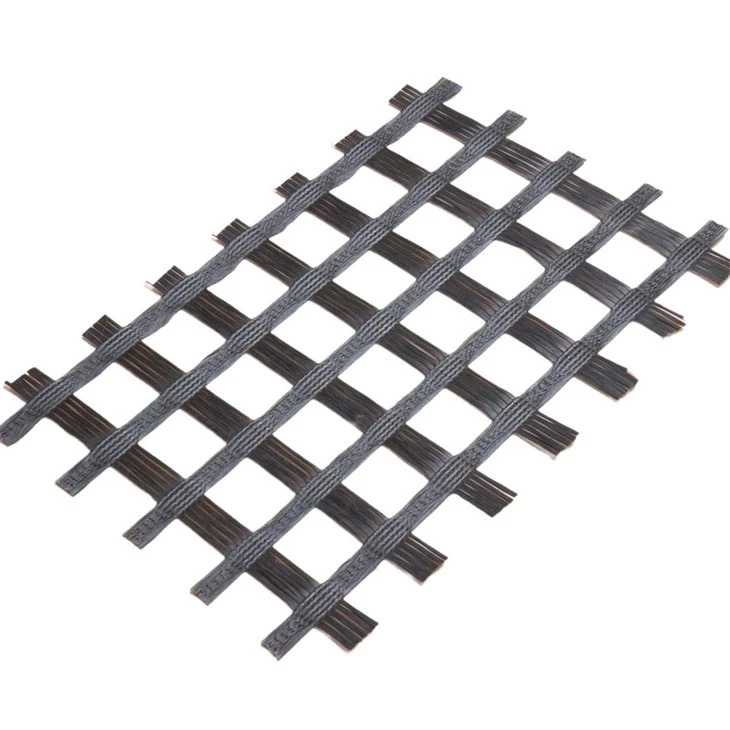 Ranfòsman asfalt Fiberglass Geogrid